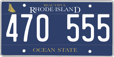 RI license plate 470555