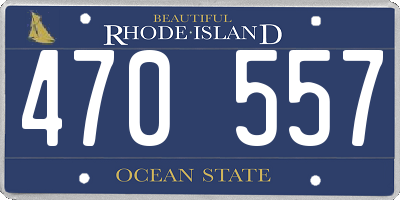 RI license plate 470557