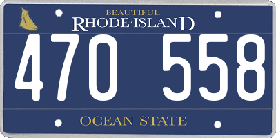 RI license plate 470558