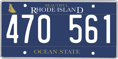 RI license plate 470561