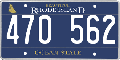 RI license plate 470562