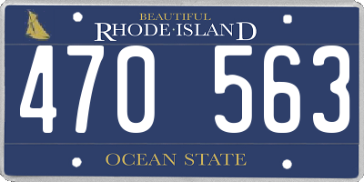 RI license plate 470563