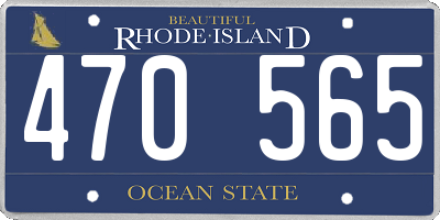 RI license plate 470565