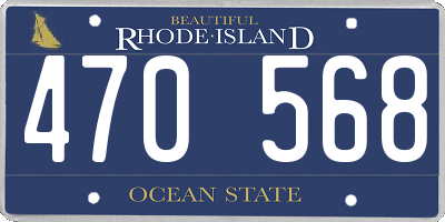 RI license plate 470568