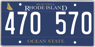 RI license plate 470570