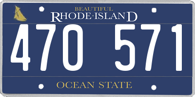 RI license plate 470571