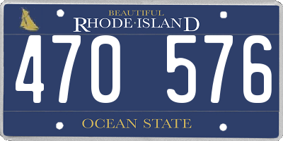 RI license plate 470576