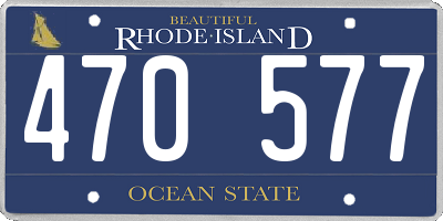 RI license plate 470577