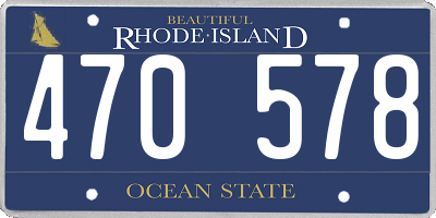 RI license plate 470578