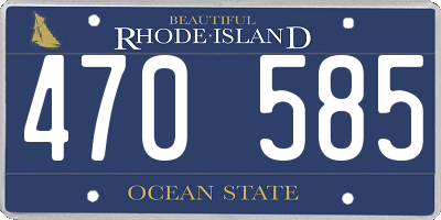 RI license plate 470585