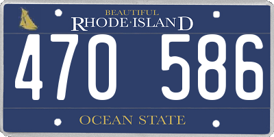 RI license plate 470586