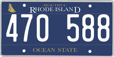 RI license plate 470588