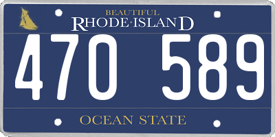 RI license plate 470589
