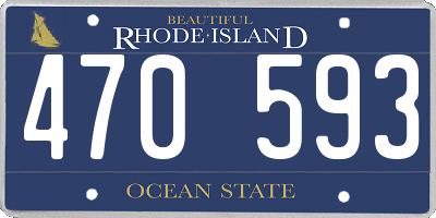 RI license plate 470593