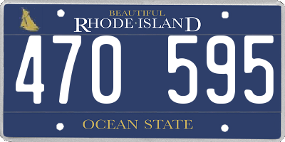 RI license plate 470595