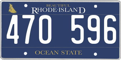 RI license plate 470596
