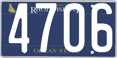 RI license plate 4706