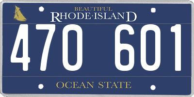 RI license plate 470601