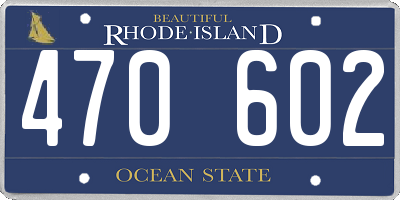 RI license plate 470602