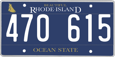 RI license plate 470615