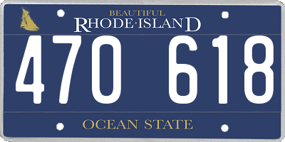 RI license plate 470618