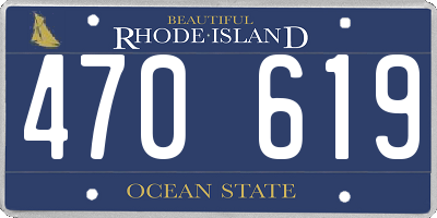 RI license plate 470619