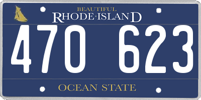 RI license plate 470623