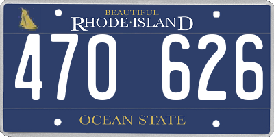 RI license plate 470626
