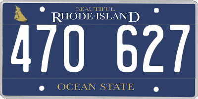 RI license plate 470627