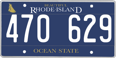 RI license plate 470629