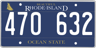 RI license plate 470632