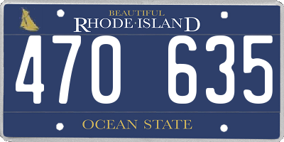 RI license plate 470635