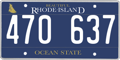 RI license plate 470637