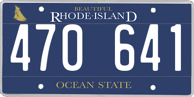 RI license plate 470641