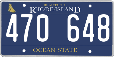 RI license plate 470648