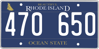 RI license plate 470650