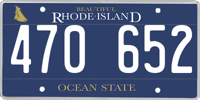 RI license plate 470652
