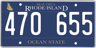 RI license plate 470655