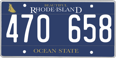 RI license plate 470658