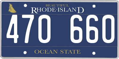 RI license plate 470660