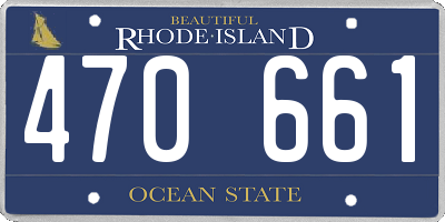 RI license plate 470661