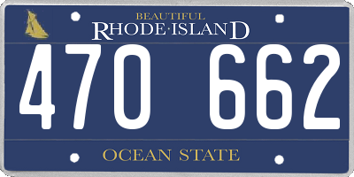 RI license plate 470662