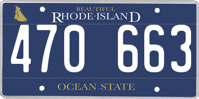 RI license plate 470663