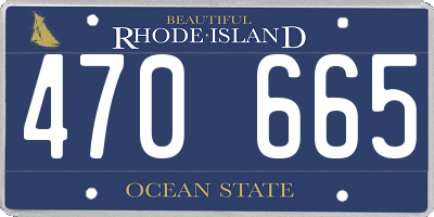 RI license plate 470665