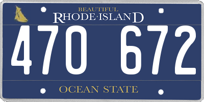 RI license plate 470672