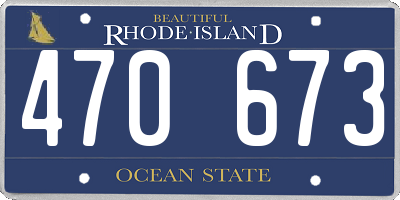 RI license plate 470673