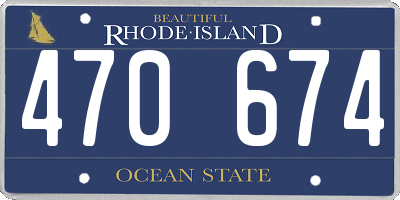 RI license plate 470674