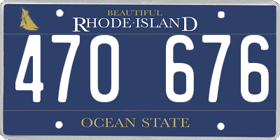 RI license plate 470676