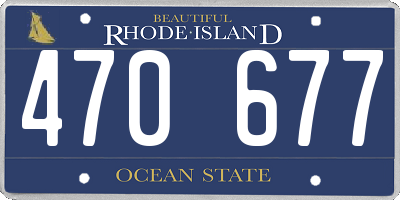 RI license plate 470677