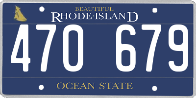 RI license plate 470679